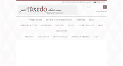 Desktop Screenshot of justtuxedoshirts.com