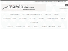 Tablet Screenshot of justtuxedoshirts.com